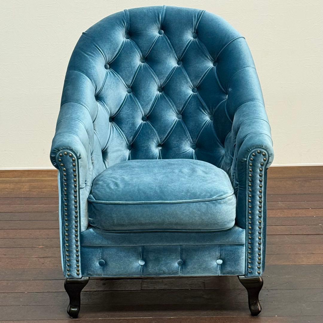 H112K55 VINCENT チェスターフィールド 1人掛けソファ