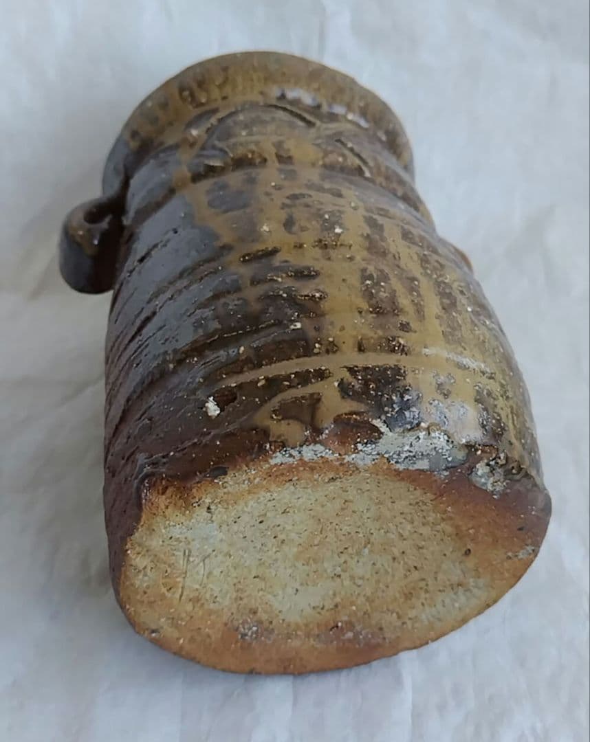 備前耳付花入 未使用 新品同様