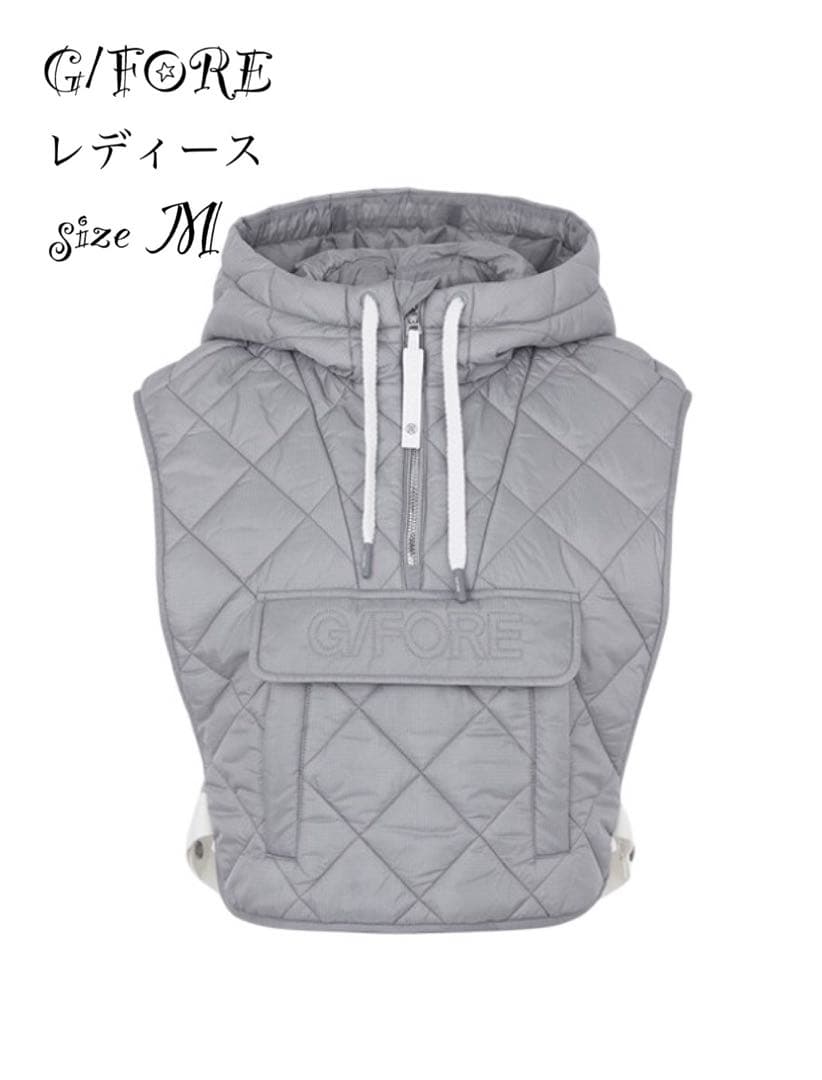 セール❣️新作G/FOREジーフォアレディーキルティングベストsizeMグレー