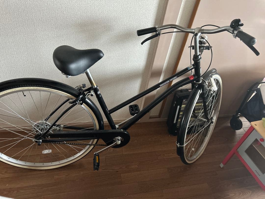 シティサイクル ブラック 26インチ 前照灯付き