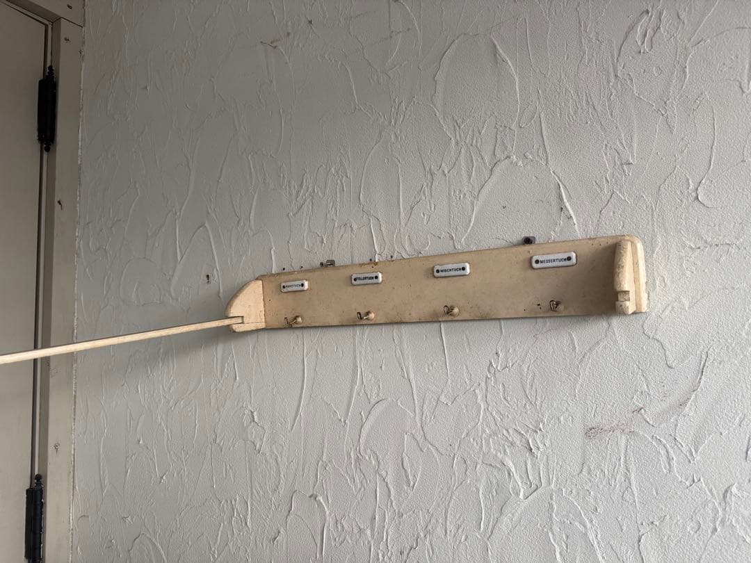 ドイツアンティーク　木製タオルハンガー　キッチンクロスホルダー　壁掛け