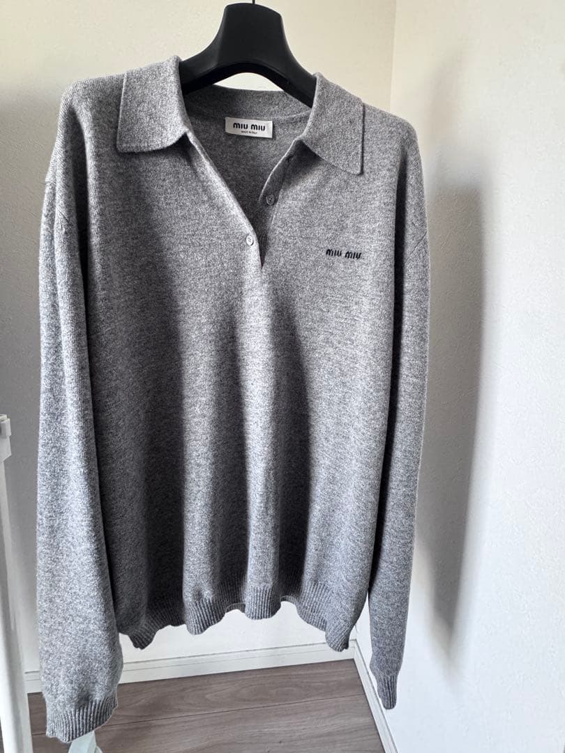 miu miu グレー ポロセーター,44