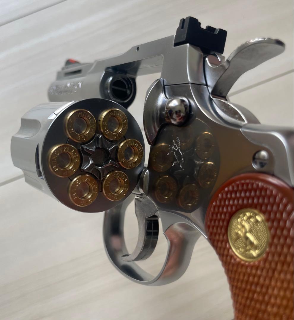 タナカコルトパイソンモデルガン 3インチRモデルステンレスフィニッシュ未発火