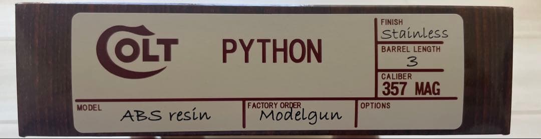 タナカコルトパイソンモデルガン 3インチRモデルステンレスフィニッシュ未発火