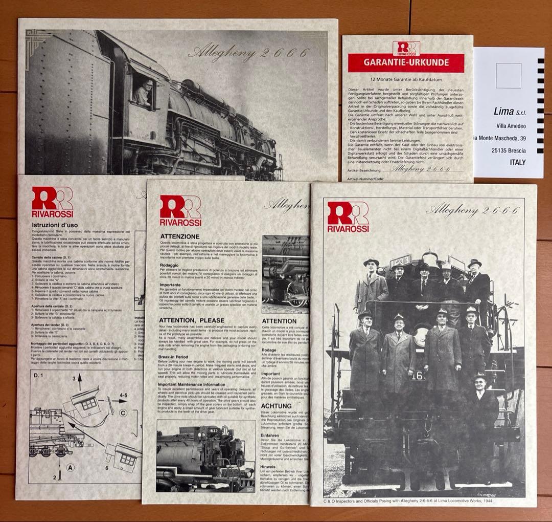 鉄道模型 RIVAROSSI Allegheny 2-6-6-6 R5454