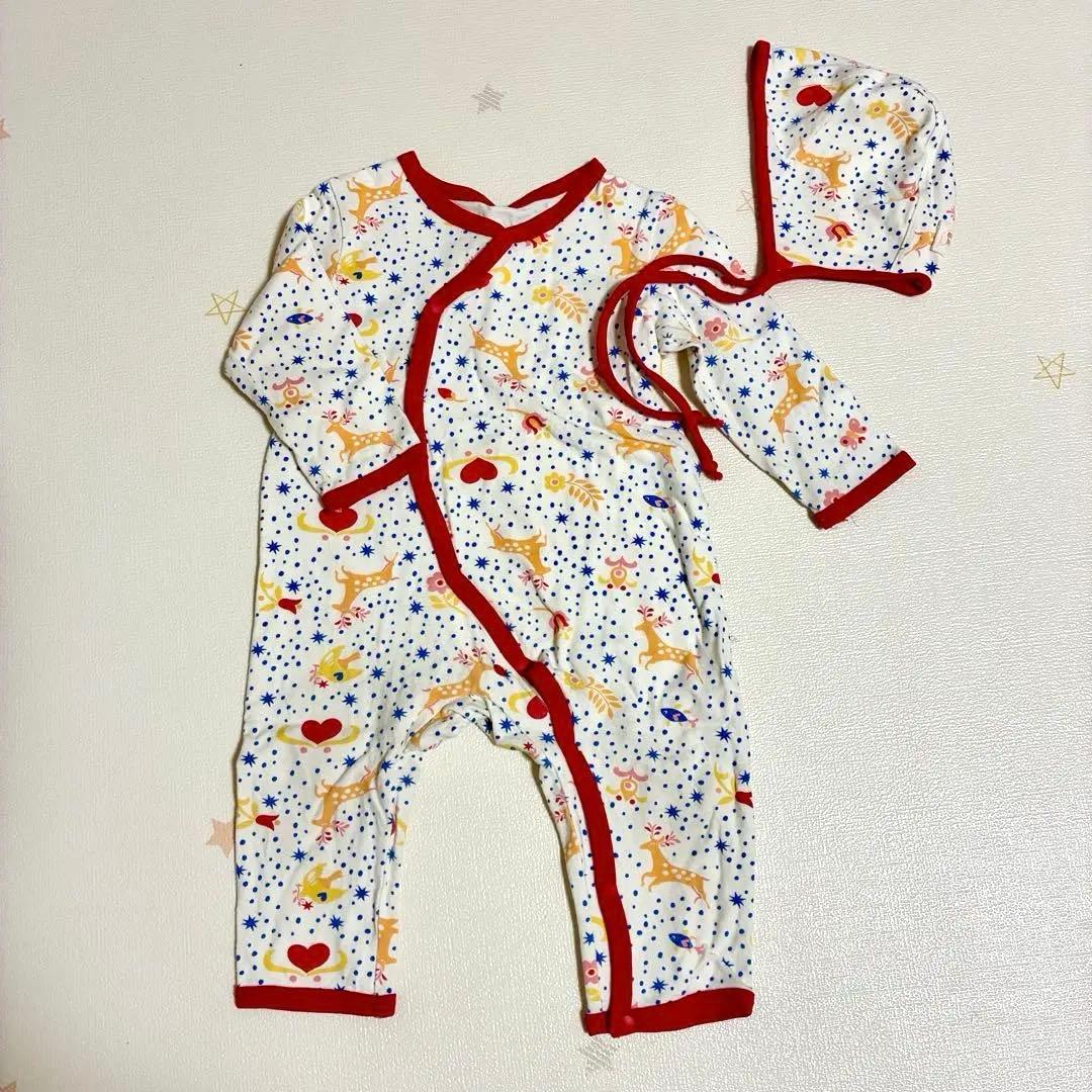 melted butter 動物柄ロンパース・帽子セット カバーオール