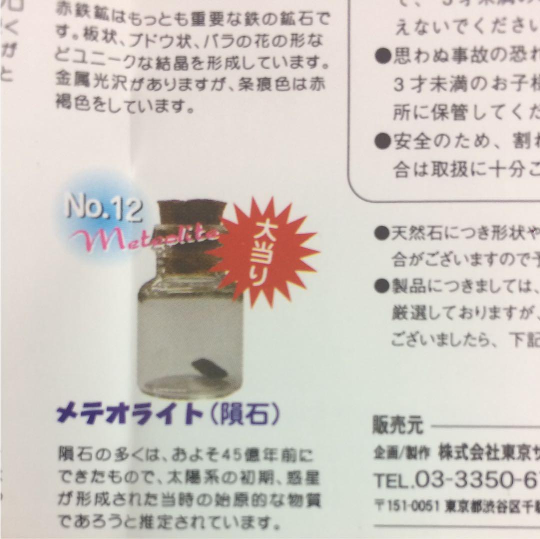カプセル ガチャ 世界の天然石 NO.１２メテオライト 隕石