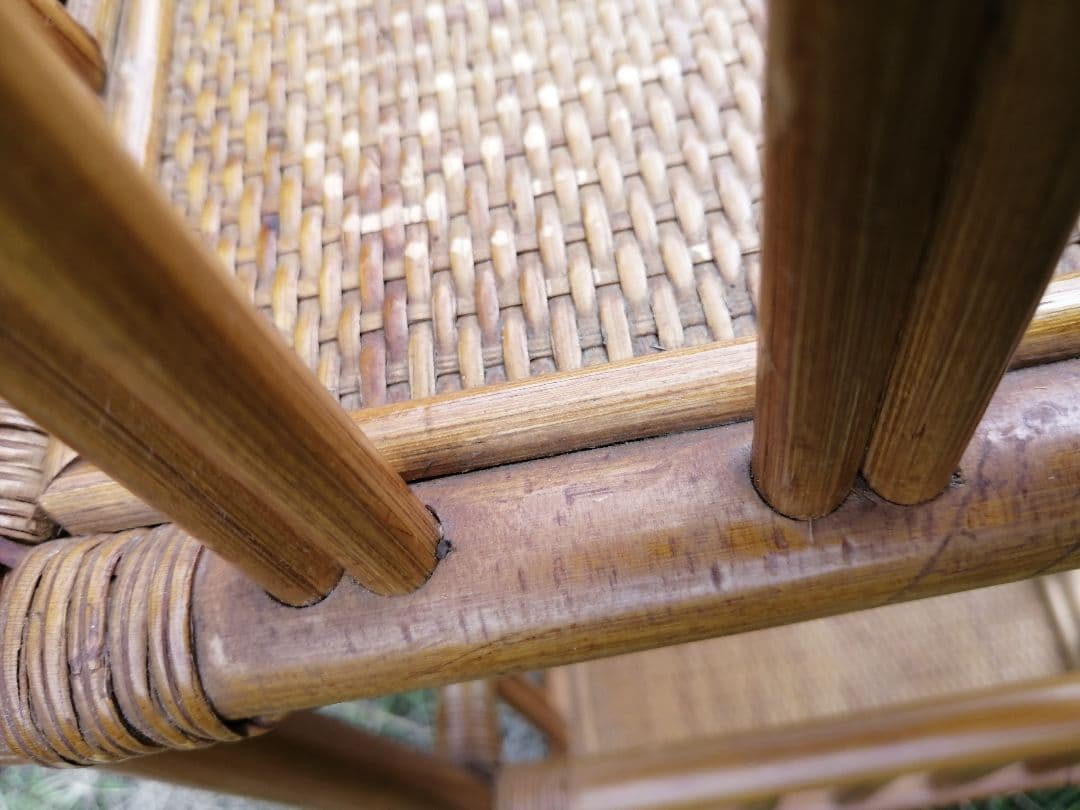 ヴィンテージ　コイズミ　ラタン　ランドリーラック　ランドリーバスケット　脱衣籠