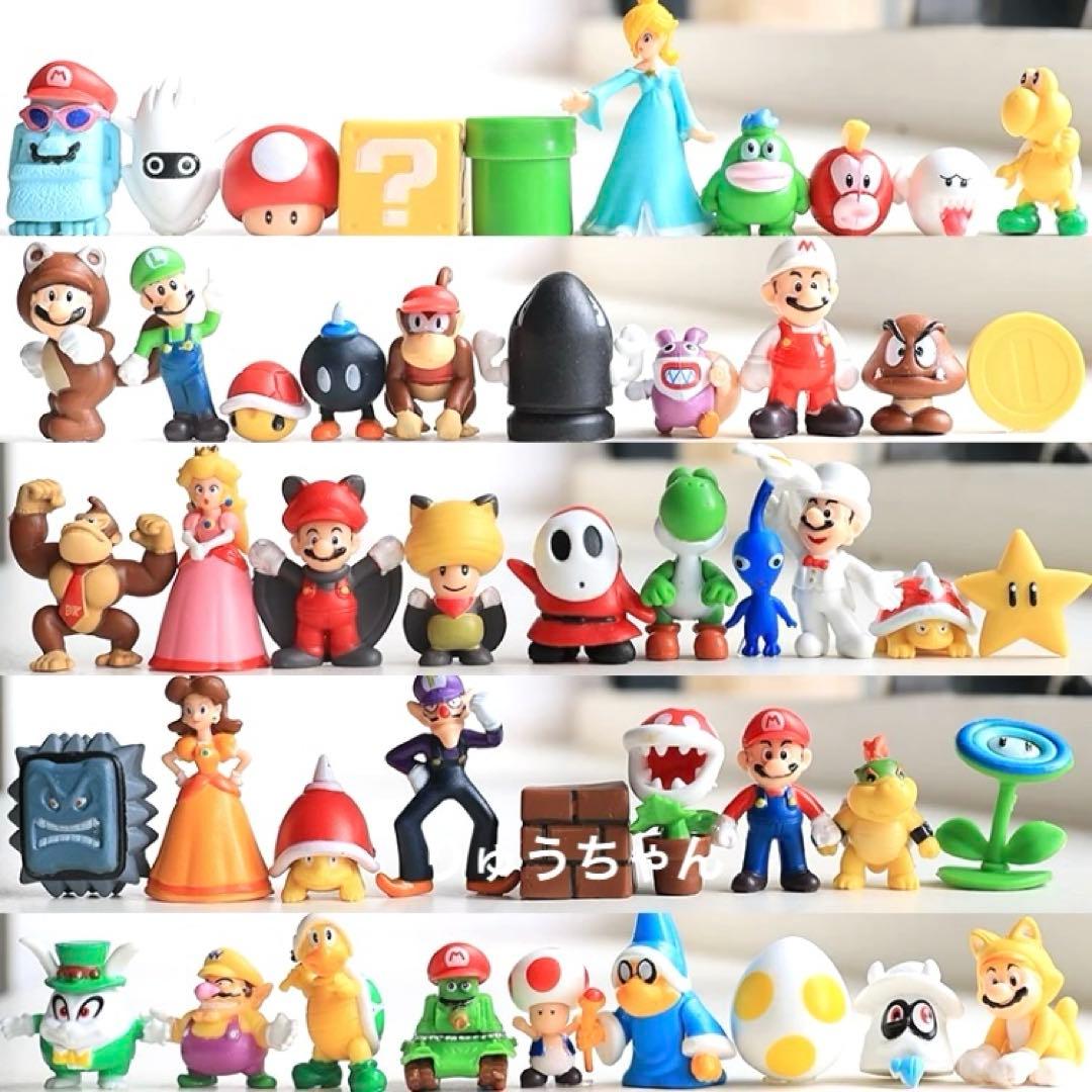 [新品] マリオ フィギュア 48体セット 1/2