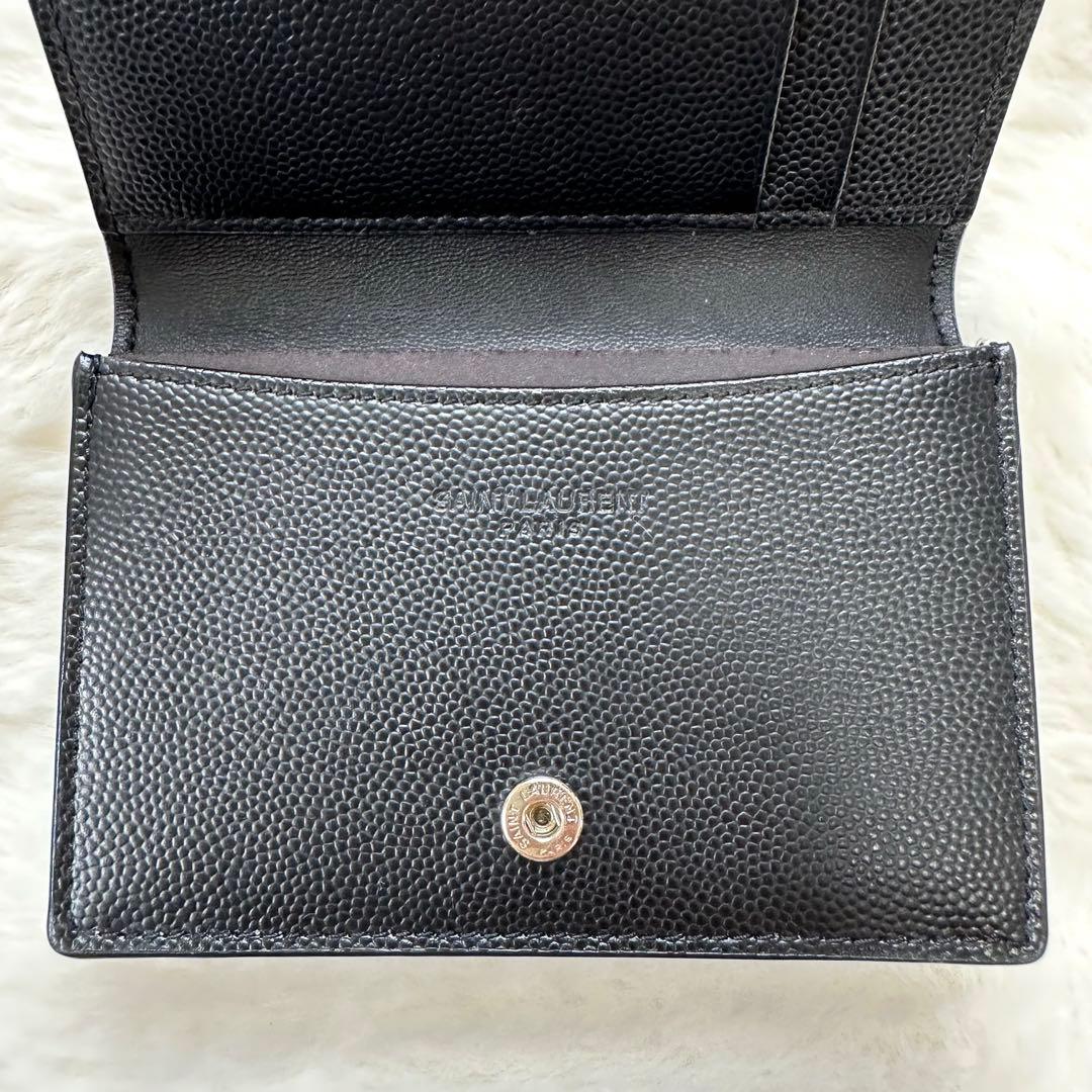 未使用級✨サンローラン カードケース 名刺入れ レザー ブラック ビジネス