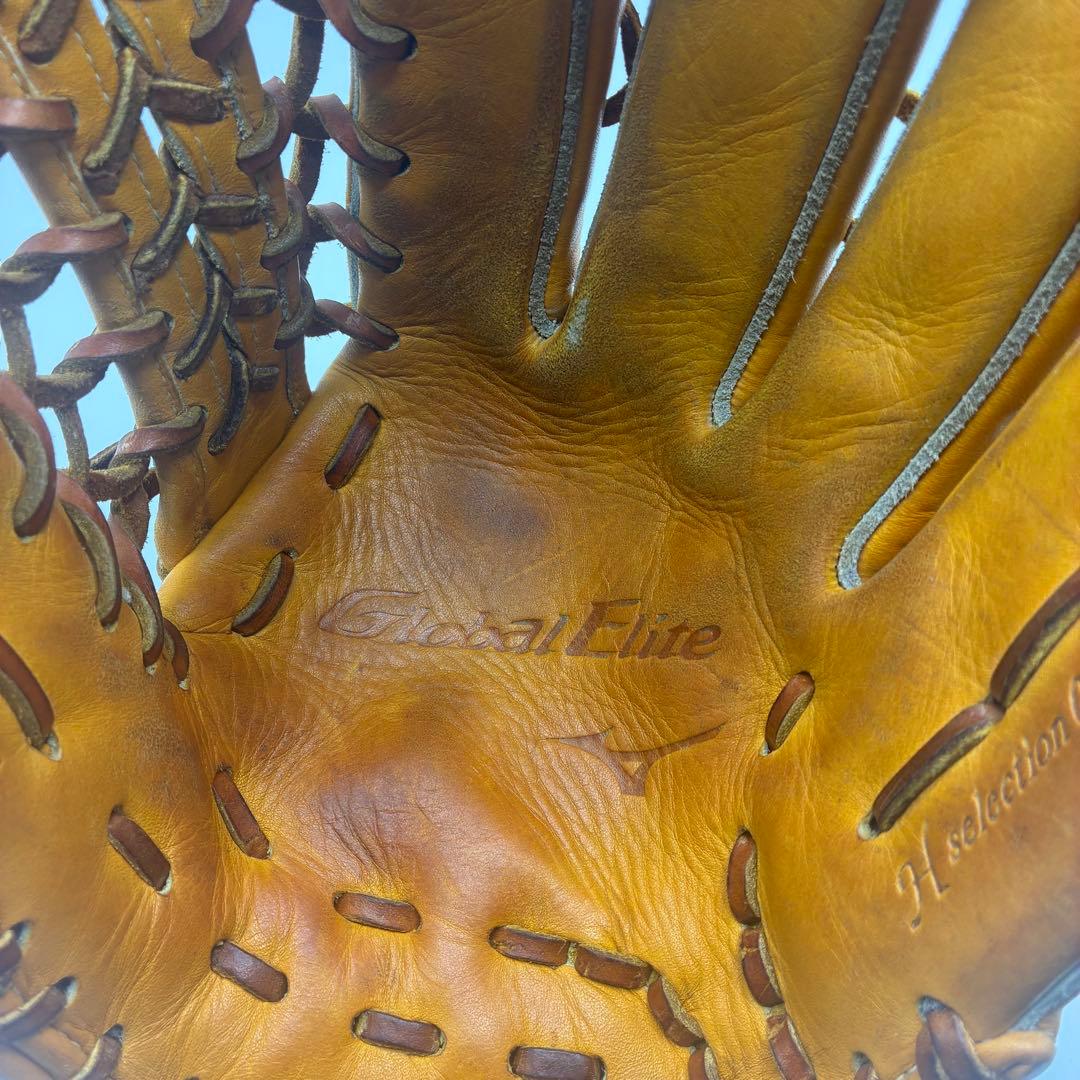 ミズノ　グローバルエリート　一般軟式　外野用　グラブ　袋付き