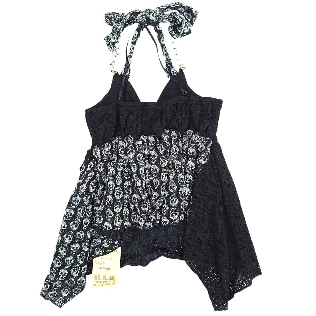 【新品】d.i.a. ドクロ スカル チェーン付き ホルターネック キャミソール