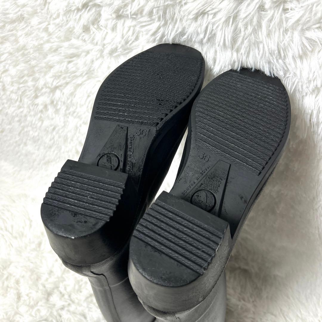 【未使用級】AIGLE ミスジュリエットAラバーブーツ ブラック 36 23cm