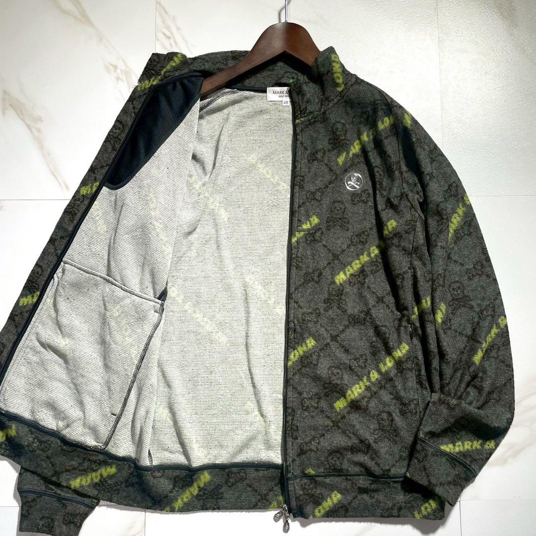 MARK&LONA ジップジャケット スカル ゴルフウェア メンズ サイズ48