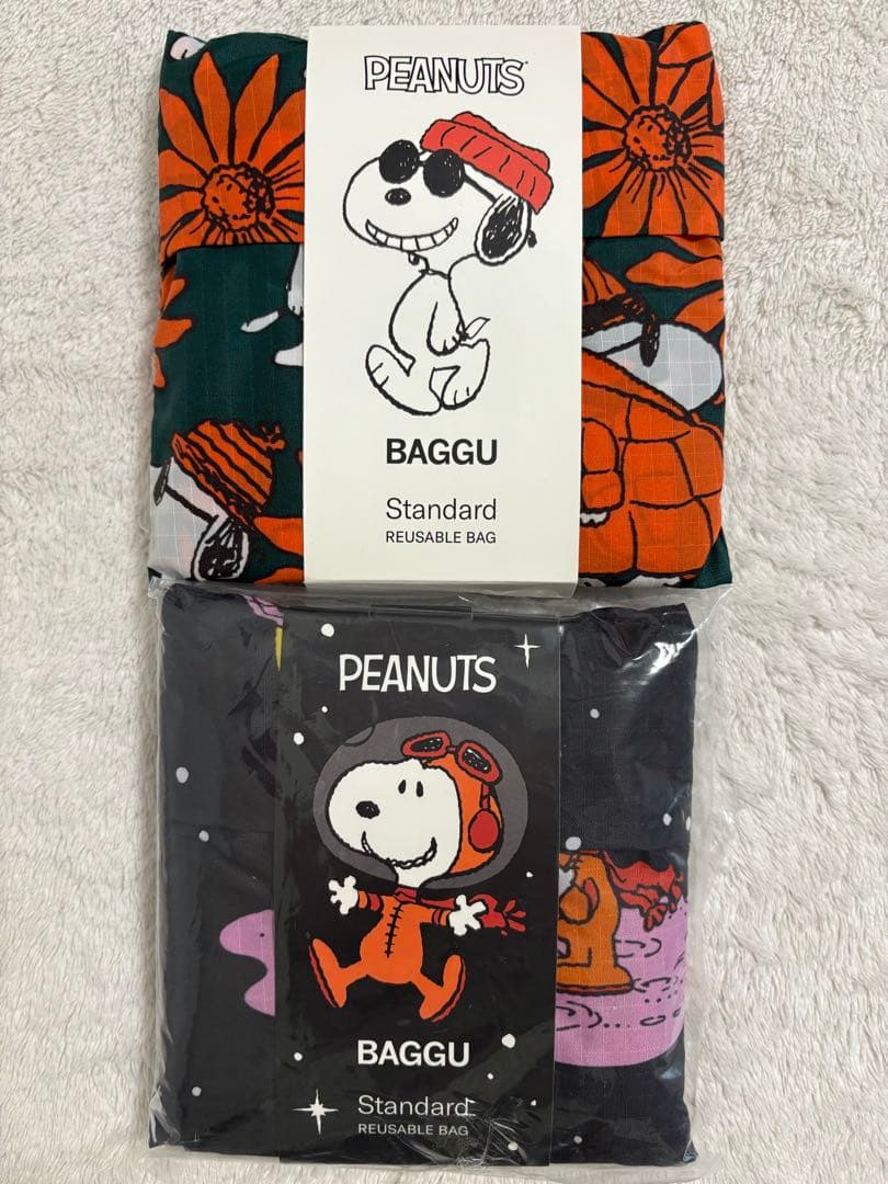 BAGGU エコバッグ　SNOOPY スペーススヌーピー　フラワースヌーピー