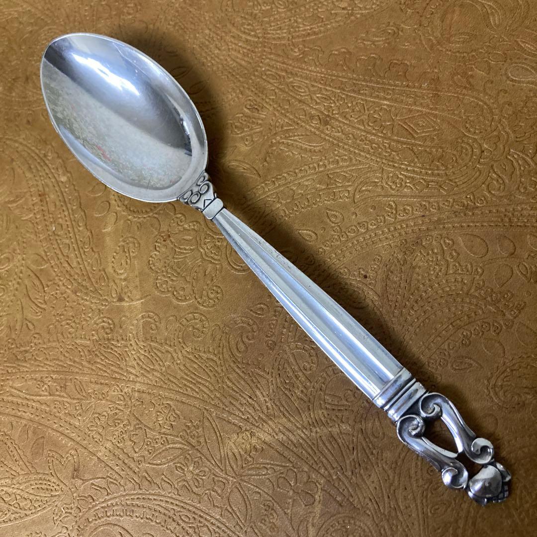 【ジョージジェンセン】純銀/約120g ディナースプーン 2点【エコーン】