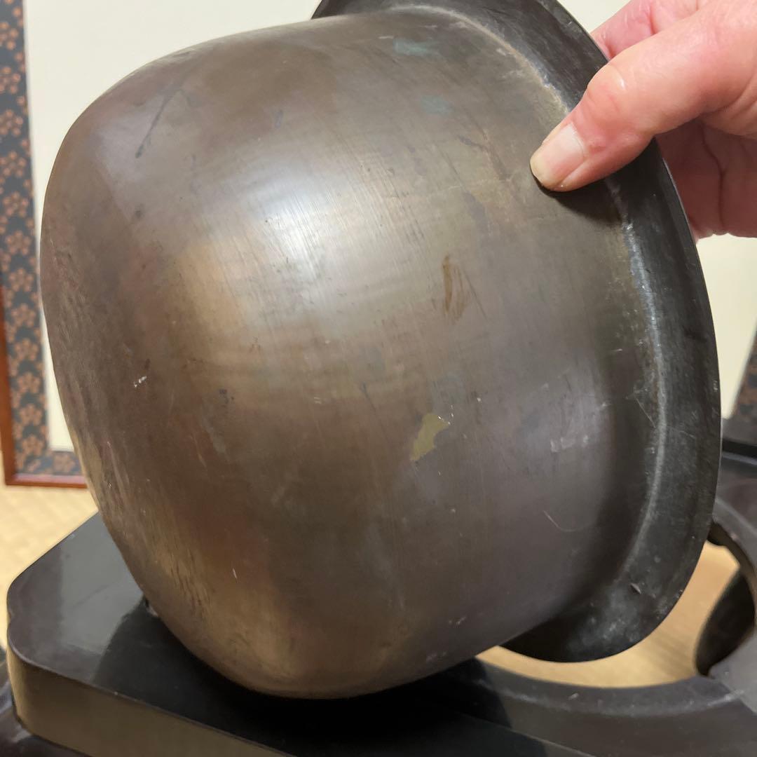 黒い木製火鉢用穴付き　江戸火鉢　2個セット