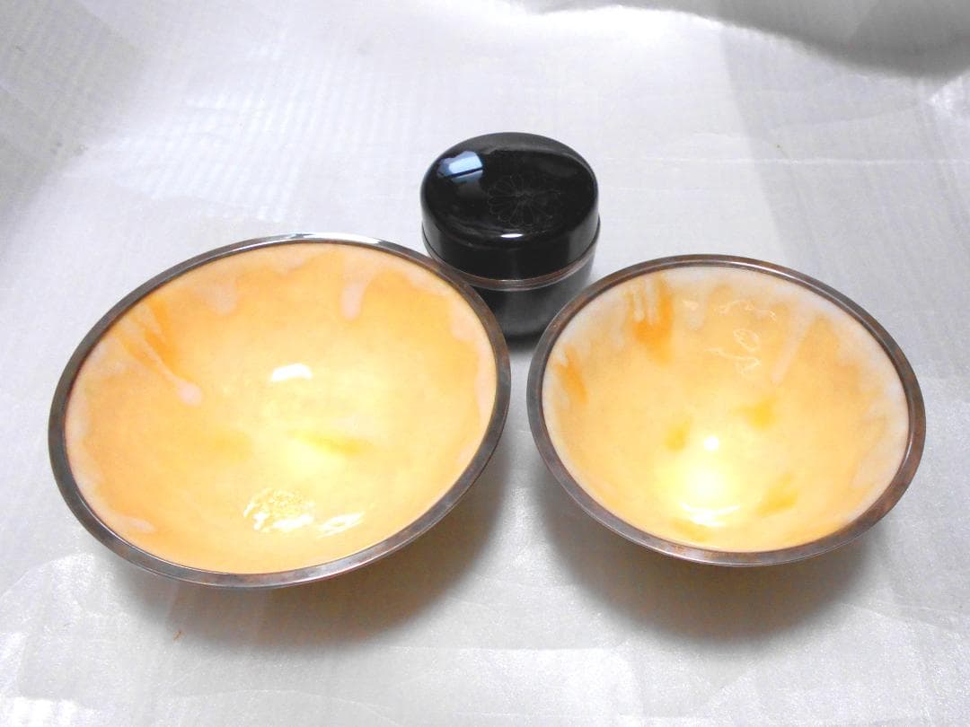 七宝焼き抹茶茶碗（大、小、ナツメ）