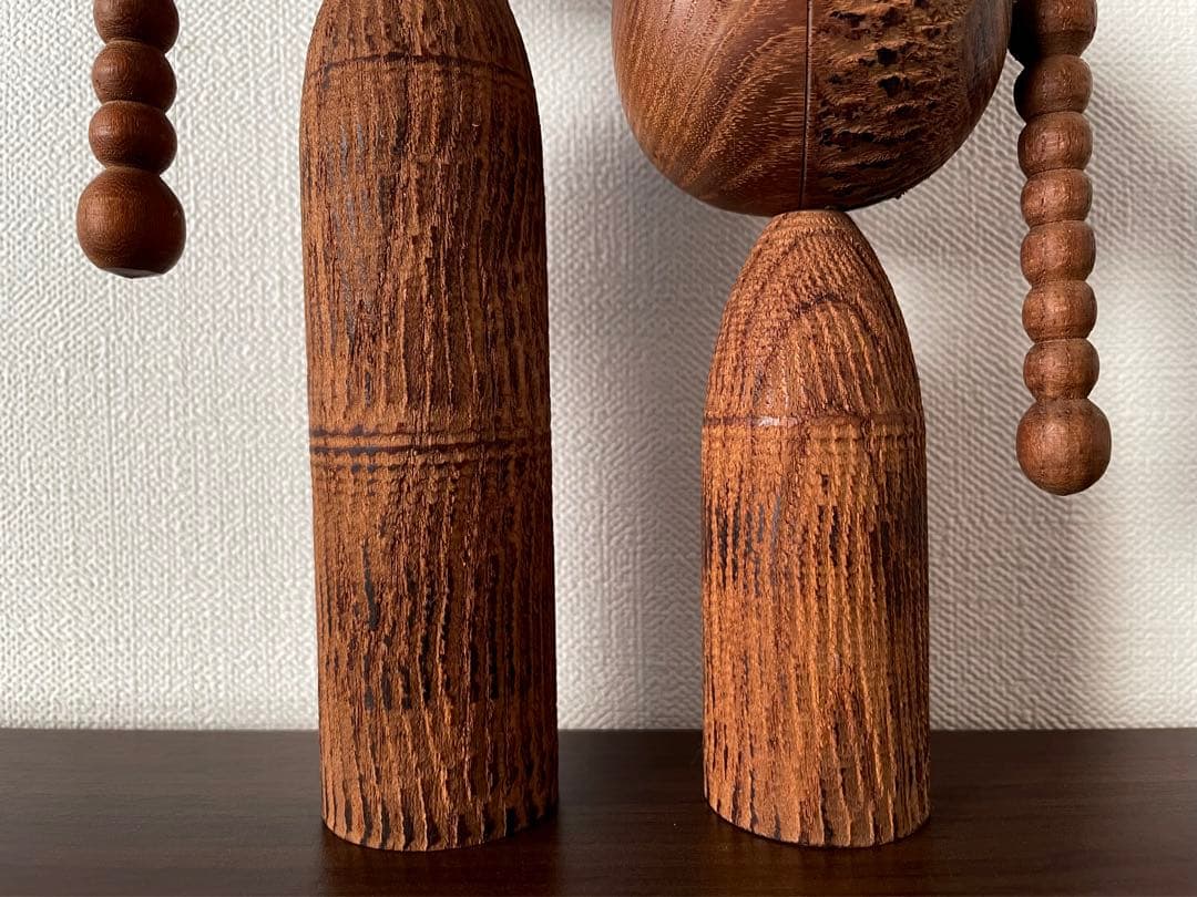 ペア 石原 日出男 Hideo 創作 こけし 可愛い レトロ kokeshi