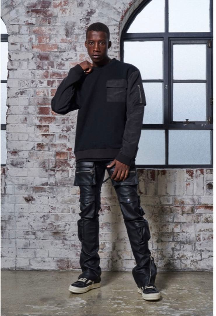 トップス mlvince bomber sleeve crew black