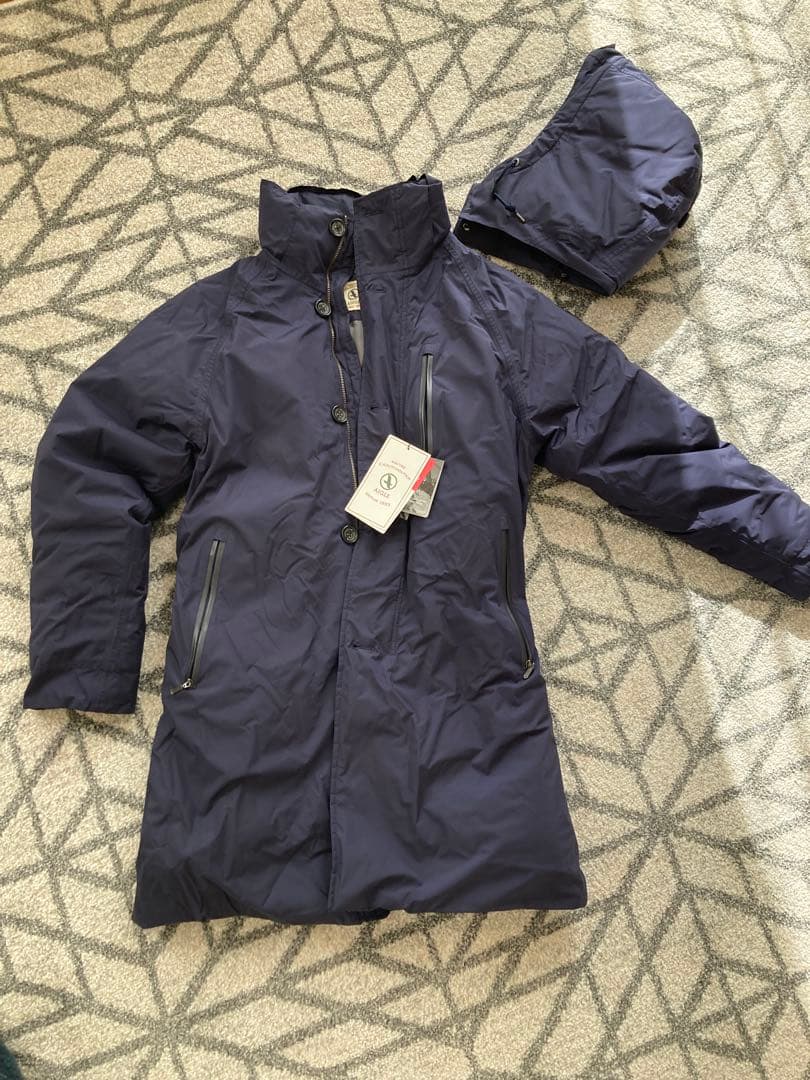 AIGLE ネイビー ダウンジャケット 取り外しフード