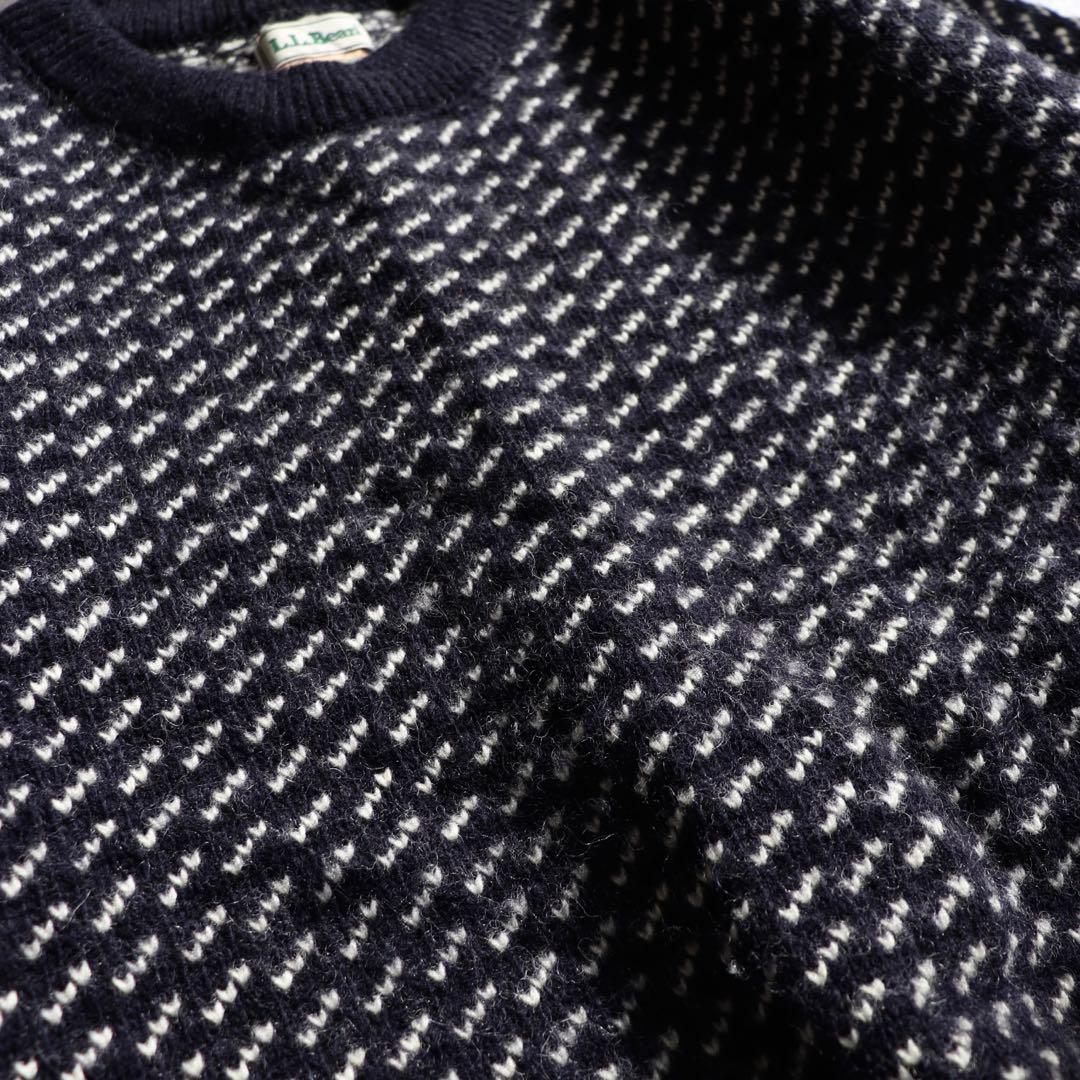 80s L.L. Bean エルエルビーン バーズアイ ニット ヴィンテージ L