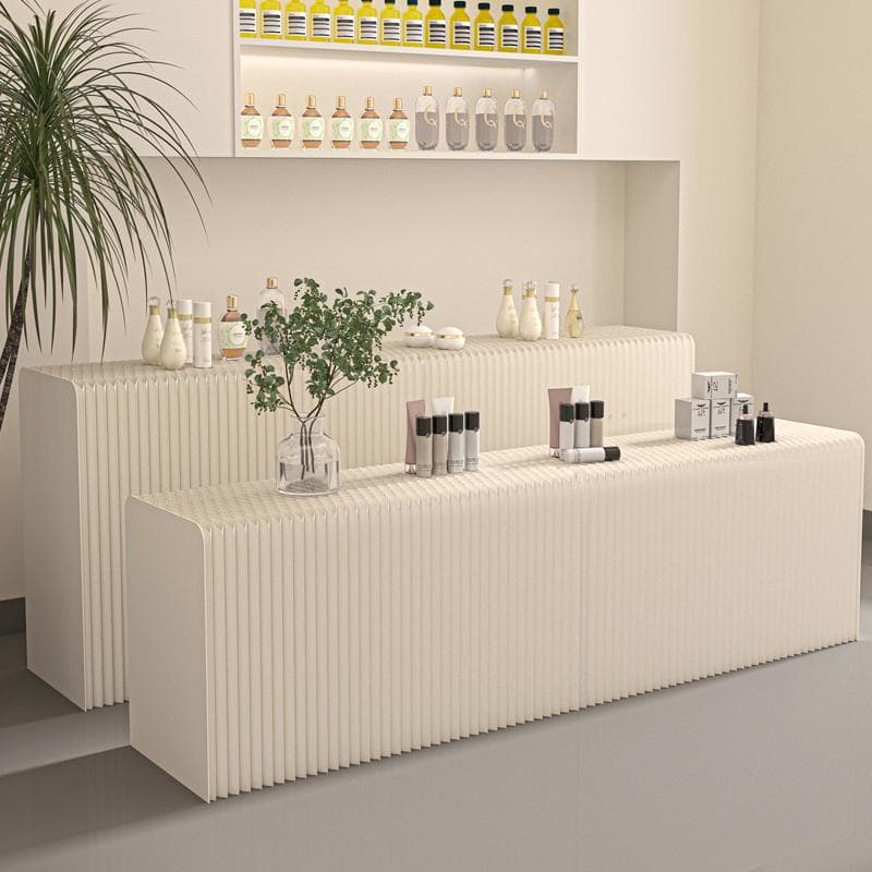 ディスプレイラック展示台セット陳列台 組立不要 折りたたみ長さ3-4ｍ幅52㎝