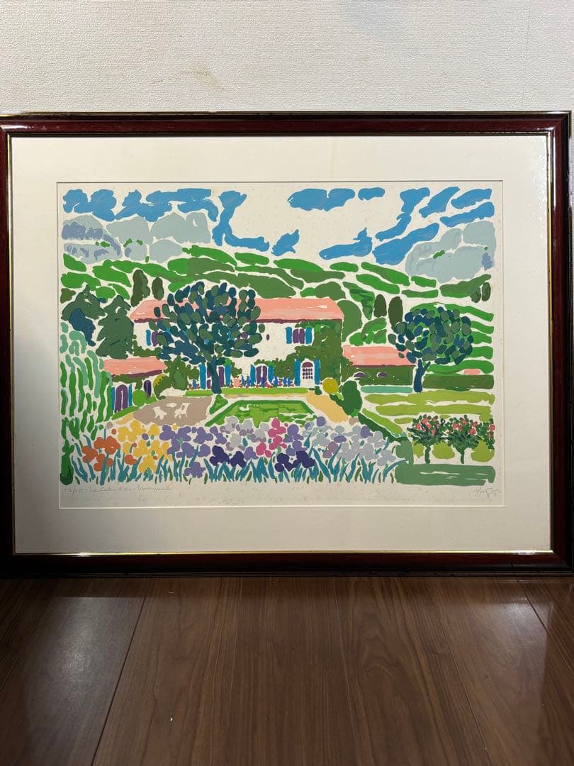 真作　ジョン・ボッチ プログアンスの風景リトグラフ176/275 大判