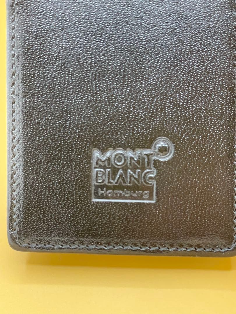 モンブラン MONTBLANC　3本差しレザーペンケース（ブラック）