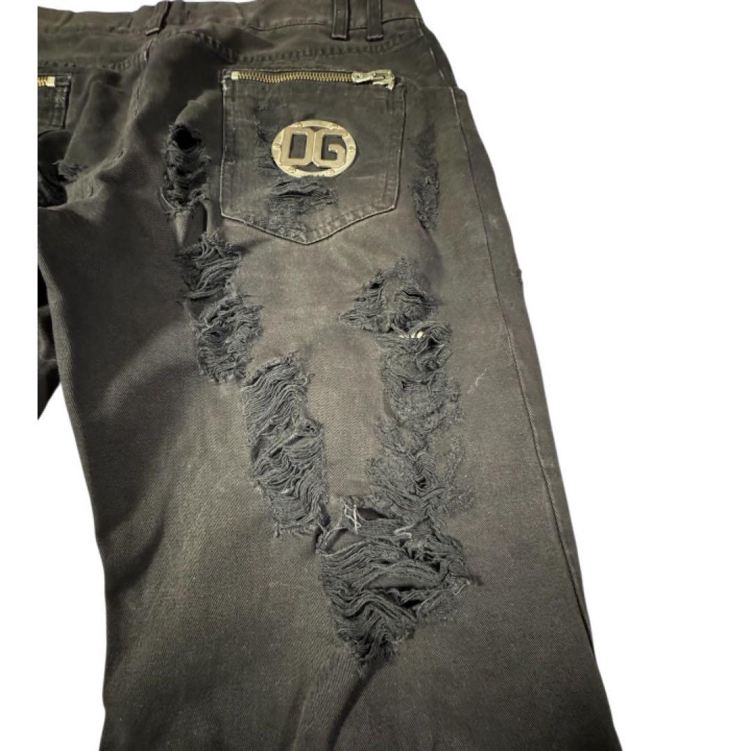 希少　ドルガバ　D&G クラッシュデニム　ダメージ　ロゴ　54 y2k