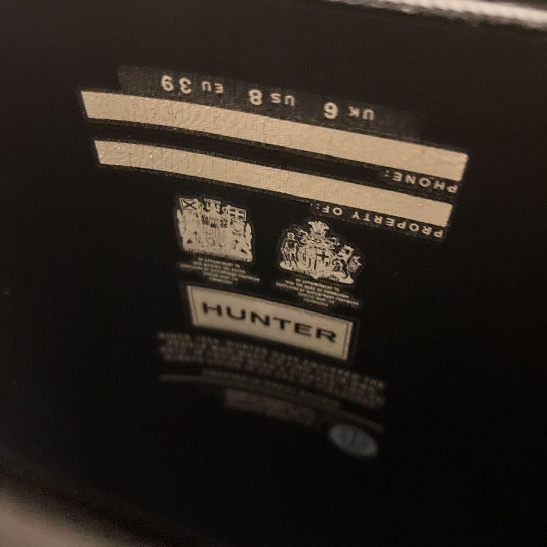 HUNTER ブラック ロングブーツ UK 6