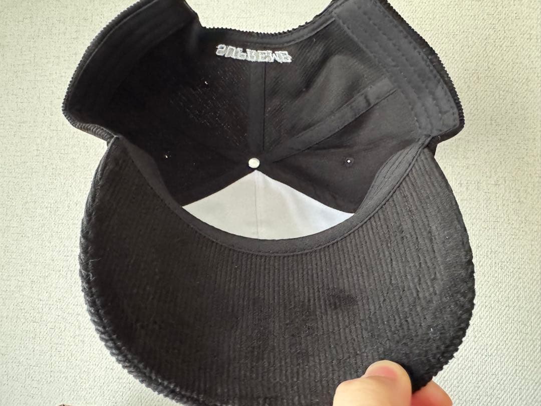 シュプリーム SUPREME Sロゴ コーデュロイキャップ 黒