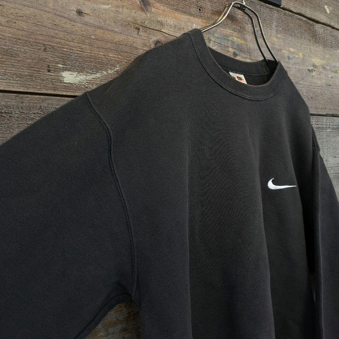 90s　OLD NIKE　ブラックフェード　肉厚　極太アーム　スウェット　XL