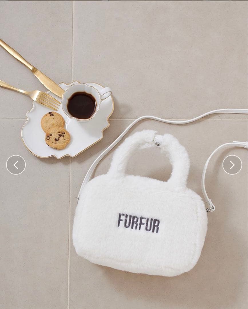 FURFUR エコファースクエアボストンバッグ IVR