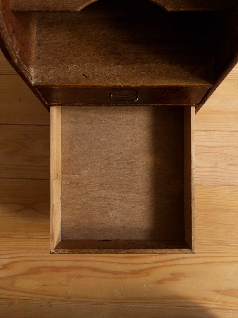 小物入れ　ロールトップ　蛇腹式　希少　収納棚　チェスト　古道具　古家具