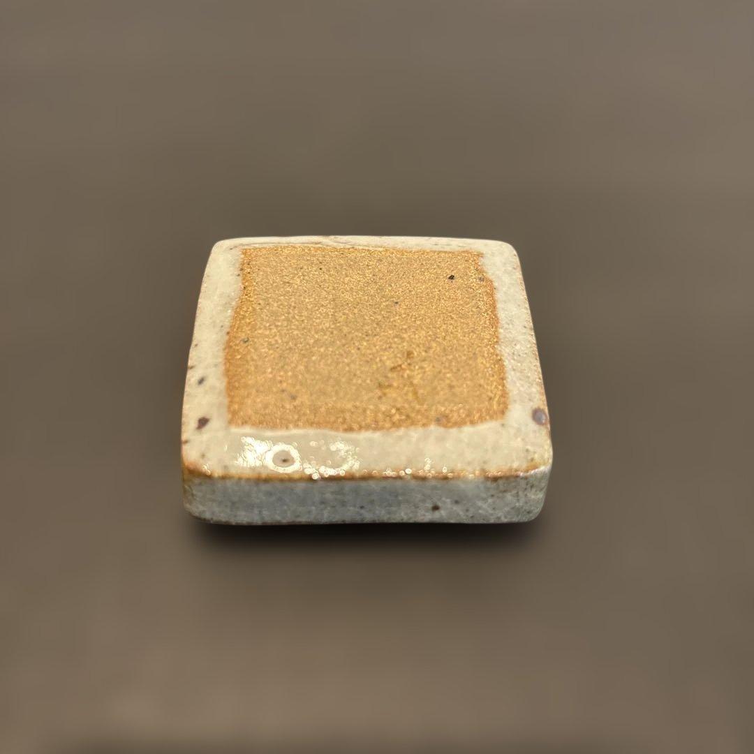 繪唐津香合　名工・溝上秀次作　木箱・栞付き