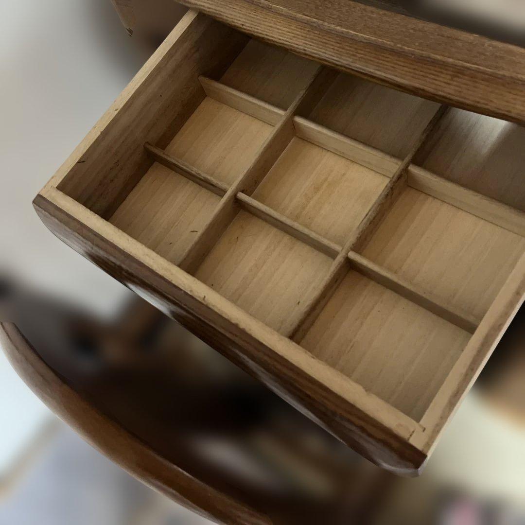 お値下げ✨三面鏡ドレッサー 鏡台 ランプコンセント付き 昭和レトロ 鈴木木工家具