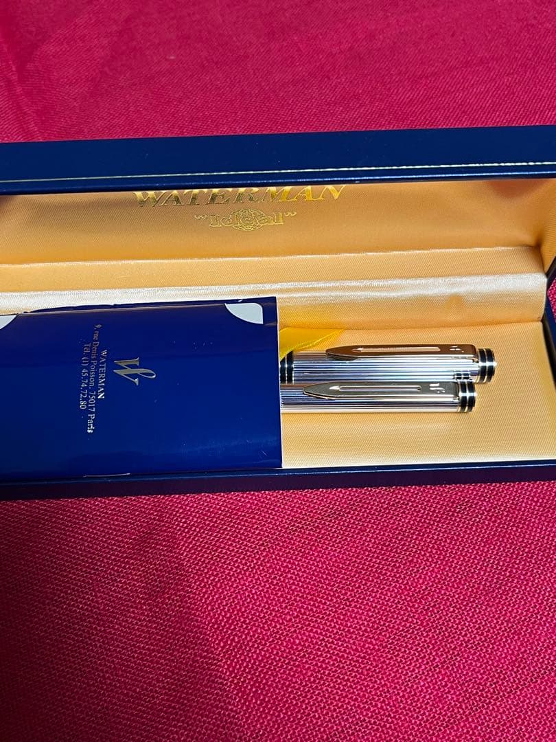 変更Waterman エグゼクティブ　I deal 万年筆 .ボールペン　銀張り