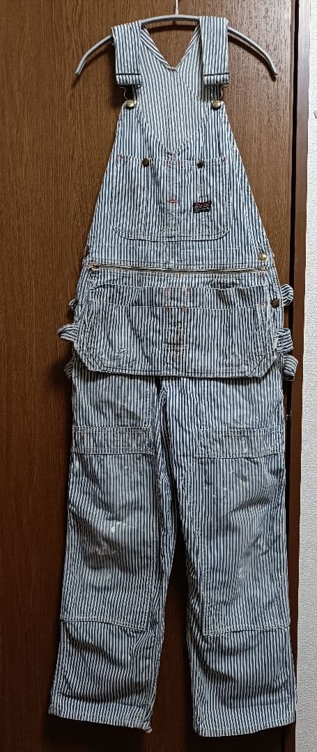 50s-60s BURLINGTON  ヒッコリー エプロンオーバーオール