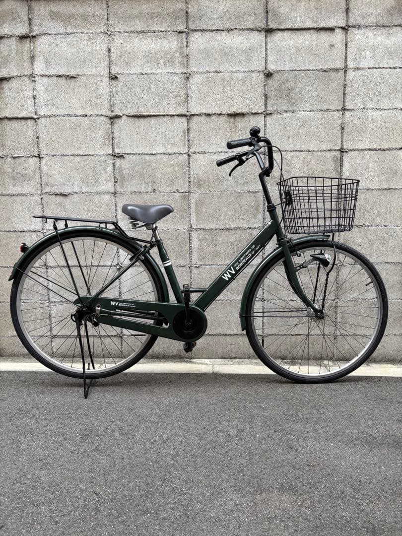 <両タイヤ新品>シティサイクル　green