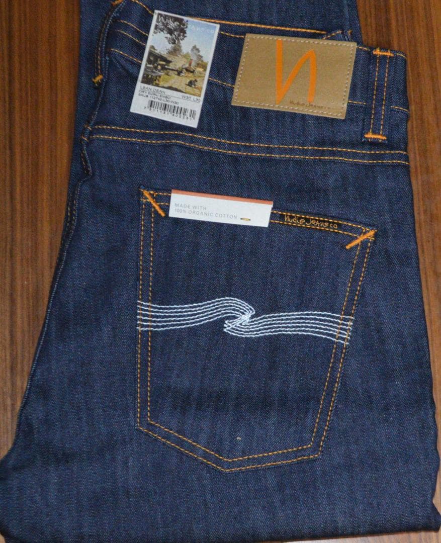 新品 Nudie Jeans Lean Dean Dry Ecru 30/30