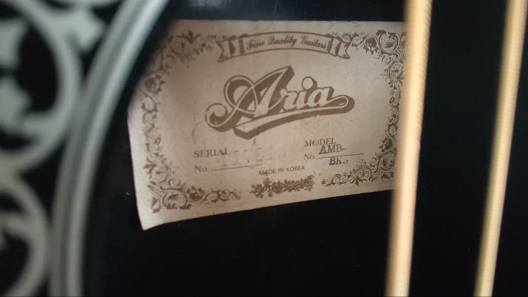 Aria amb35 エレアコギター ブラック