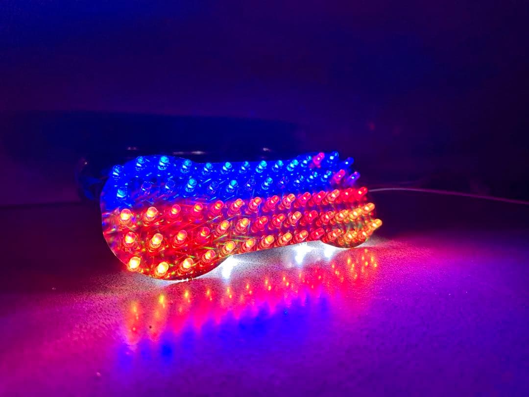 GT380 サンパチ 2灯式 RGB 流星 テール ランプ ライト レインボー