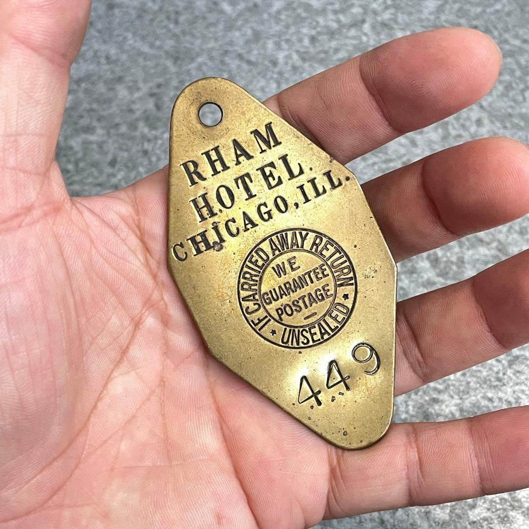 アメリカ製USAヴィンテージ モーテル ホテル キー 449 イリノイ