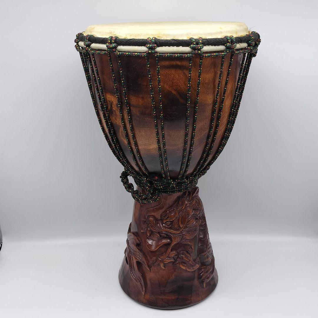 ジャンベ 民族楽器 打楽器 アフリカ 太鼓 彫刻 木彫り