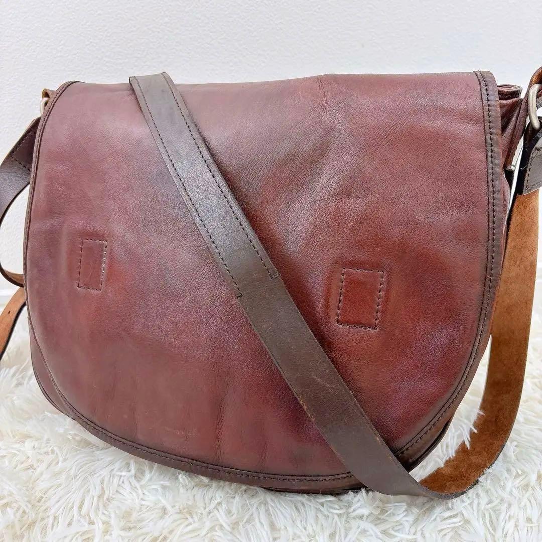 希少✨MARGARET HOWELL ×PORTER レザーショルダー 茶
