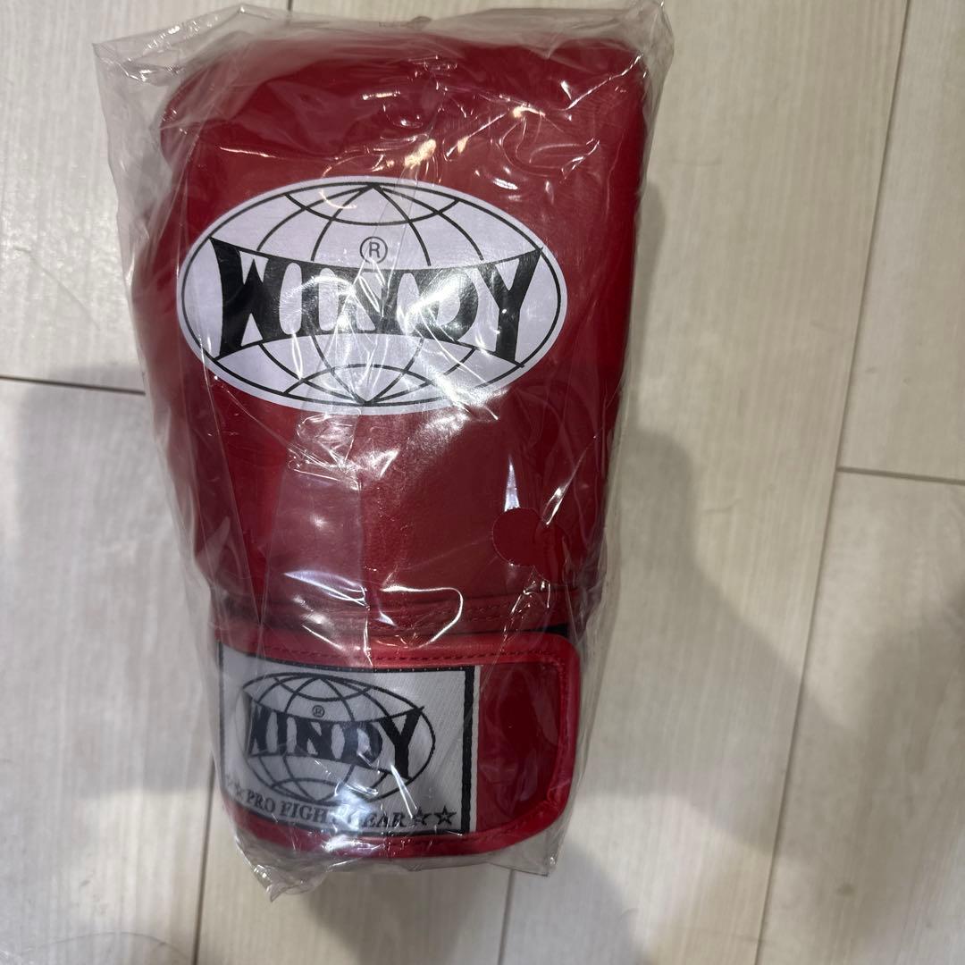 WINDY ボクシンググローブ 赤 8oz 新品