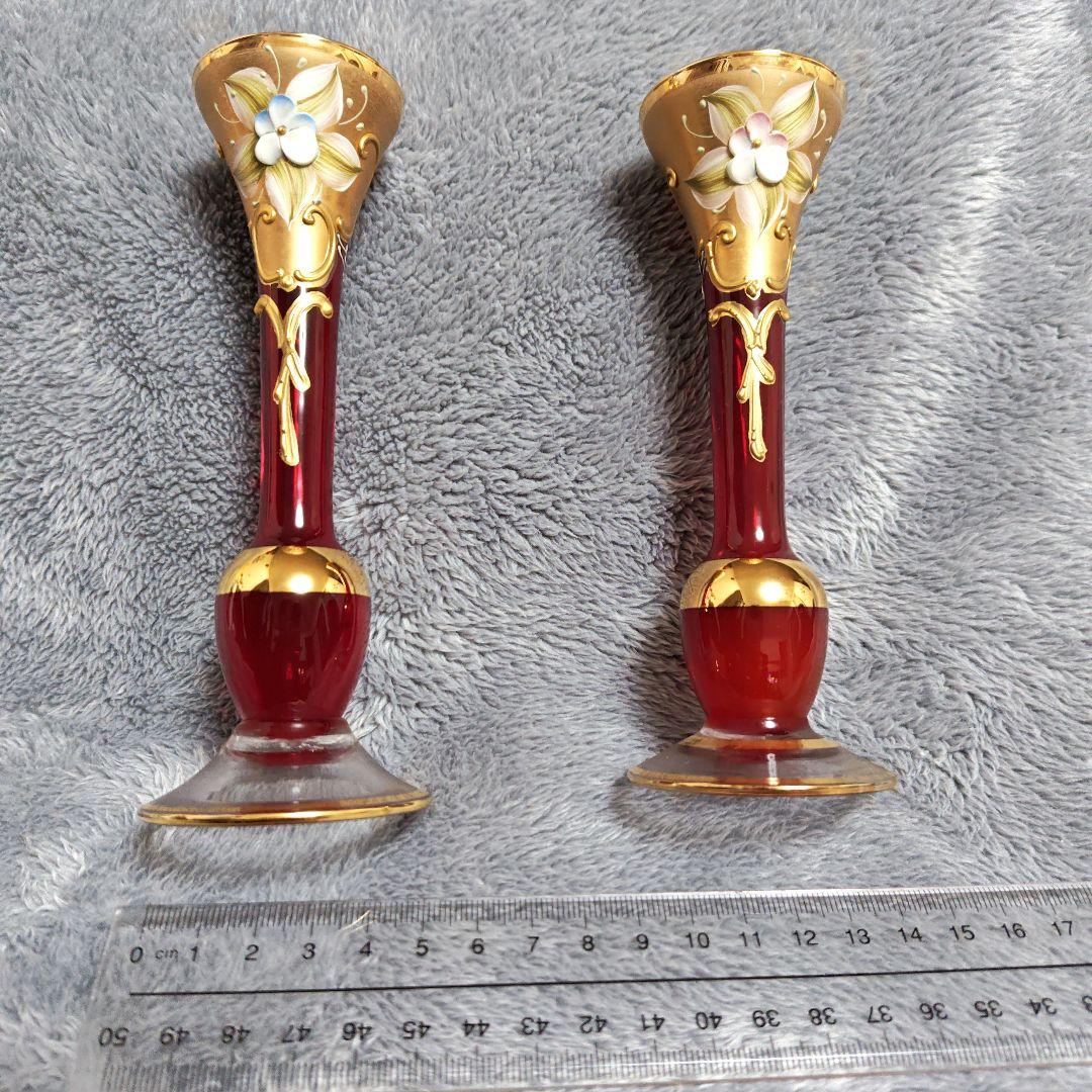 Murano ムラーノ　イタリア製 ベネチアンガラス 花瓶　希少　アンティーク