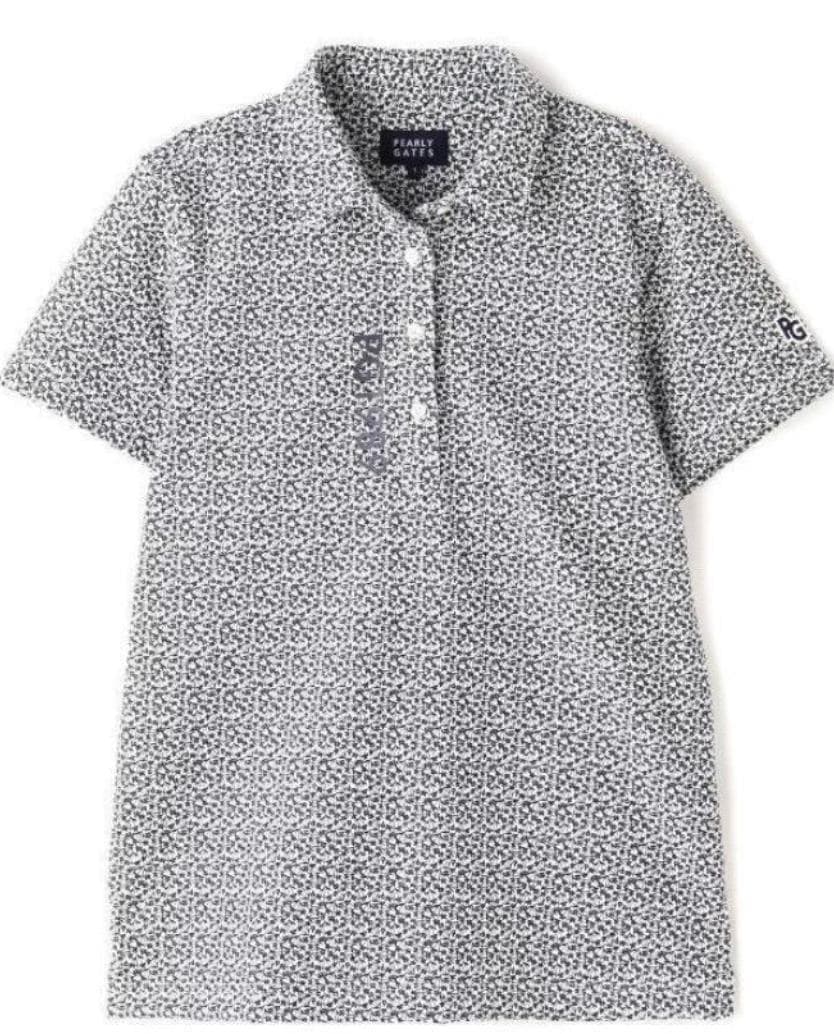 パーリーゲイツ ストレッチ綾ドット半袖ポロシャツ サイズ0 新品 本物 春夏