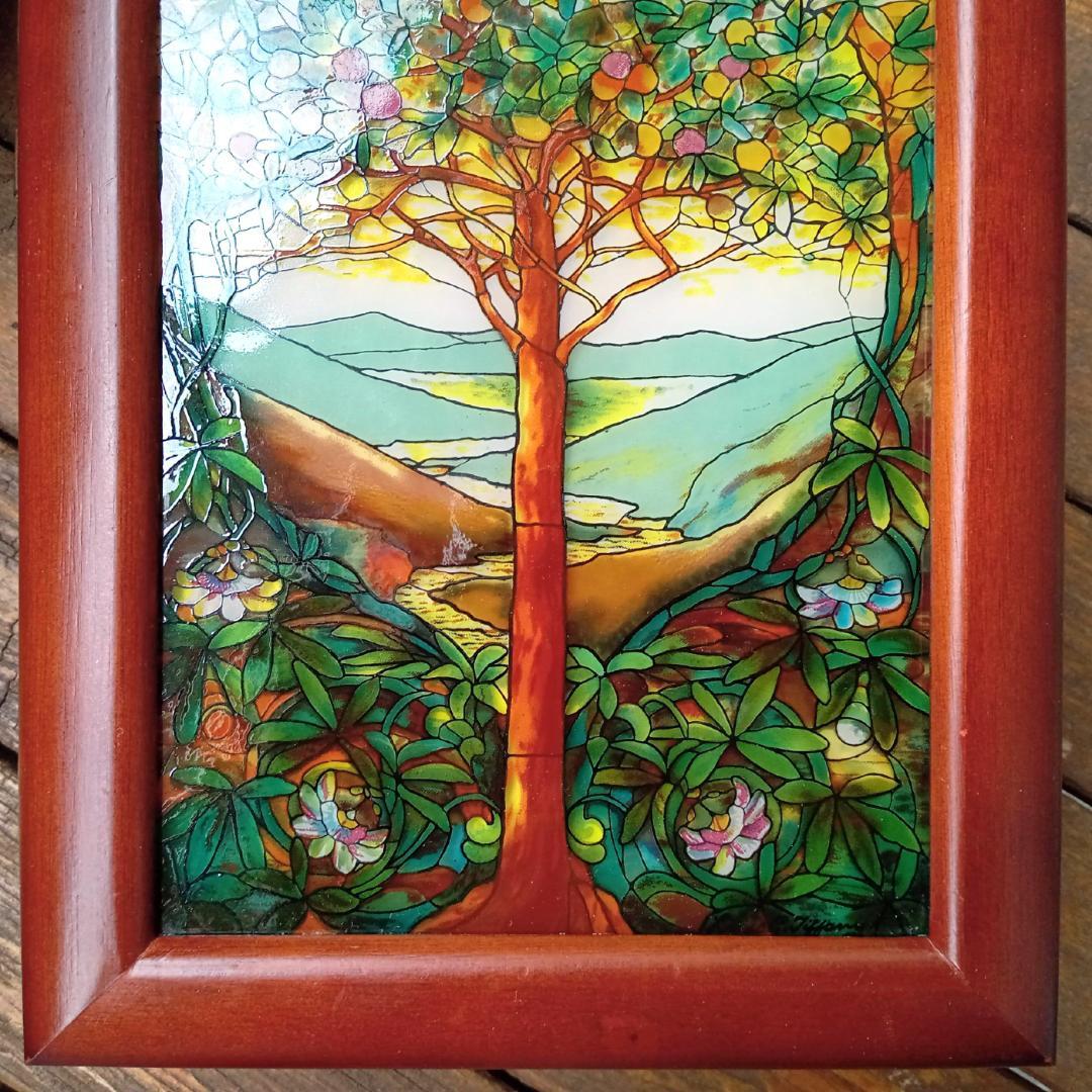 ルイスCティファニー ステンドグラス生命の木 宝石箱グラスマスターズ社